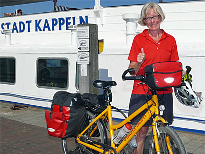 Fahrräder können mit an Bord